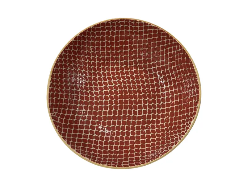 12-Inch Medium Serving Bowl – Taj Poppy Pattern 1