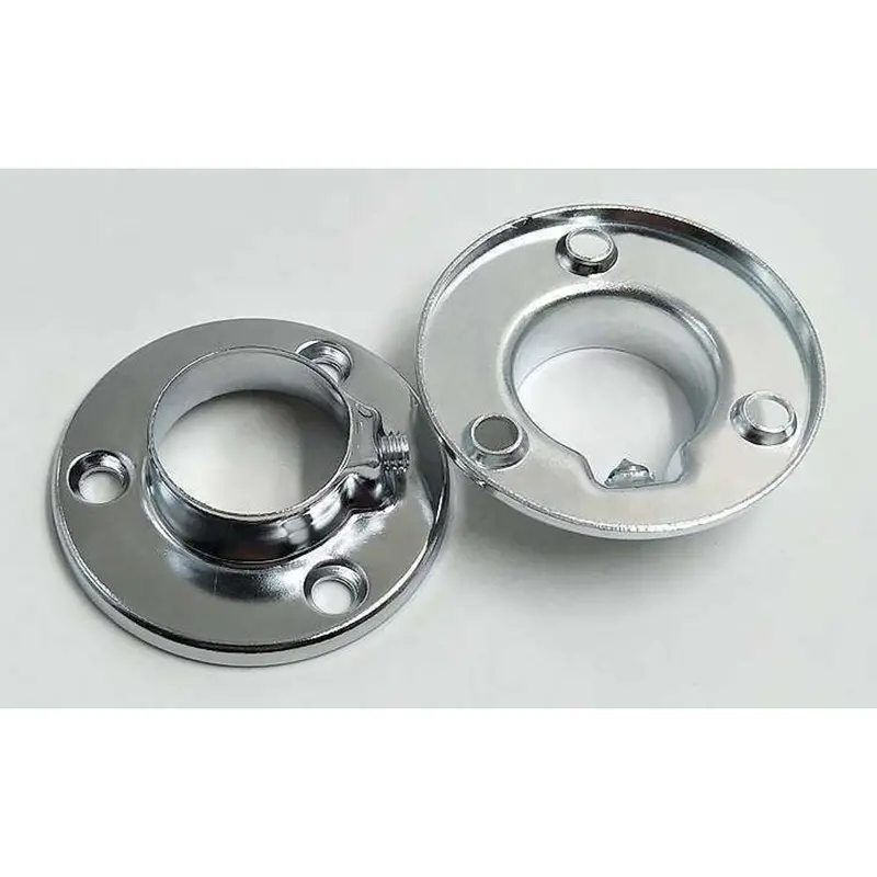 19Mm Round Chrome-Plated Pipe Flange – Pack Of 2 1