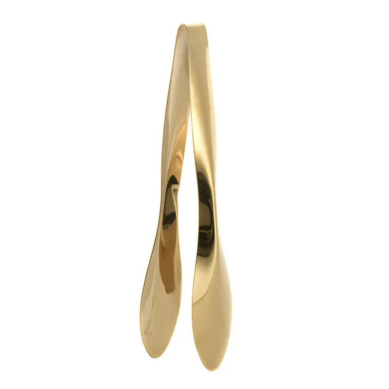 24 Cm Light Gold-Tone Serving Tongs – Polished Stainless Steel 1