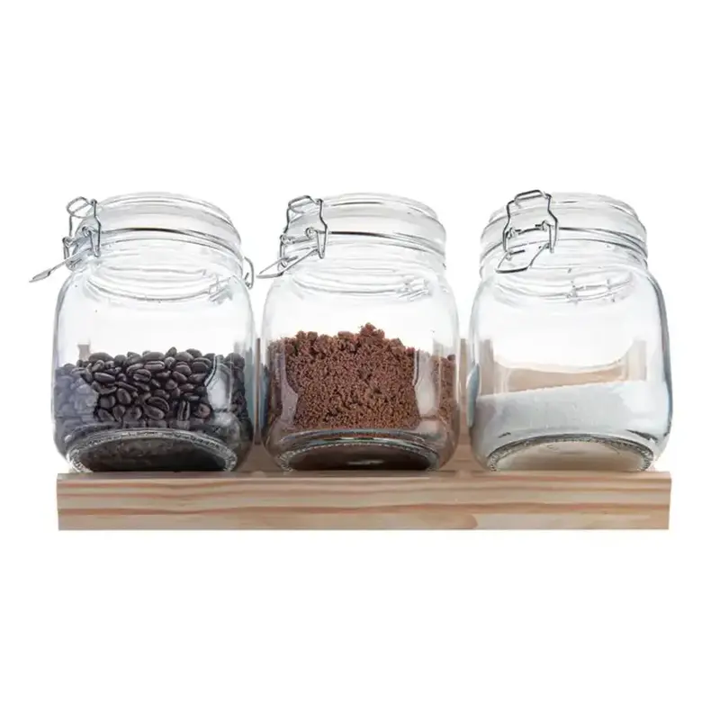 3-Piece Airtight Storage Jar Set – Stackable Design, Model #9921 1