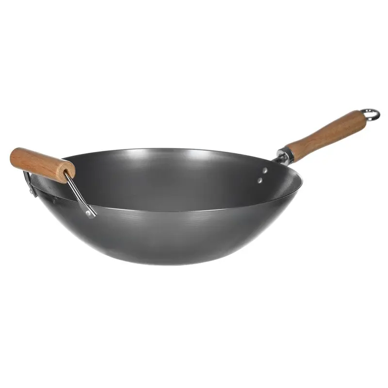35 Cm Carbon Steel Wok – Large Capacity Stir-Fry Cookware 1