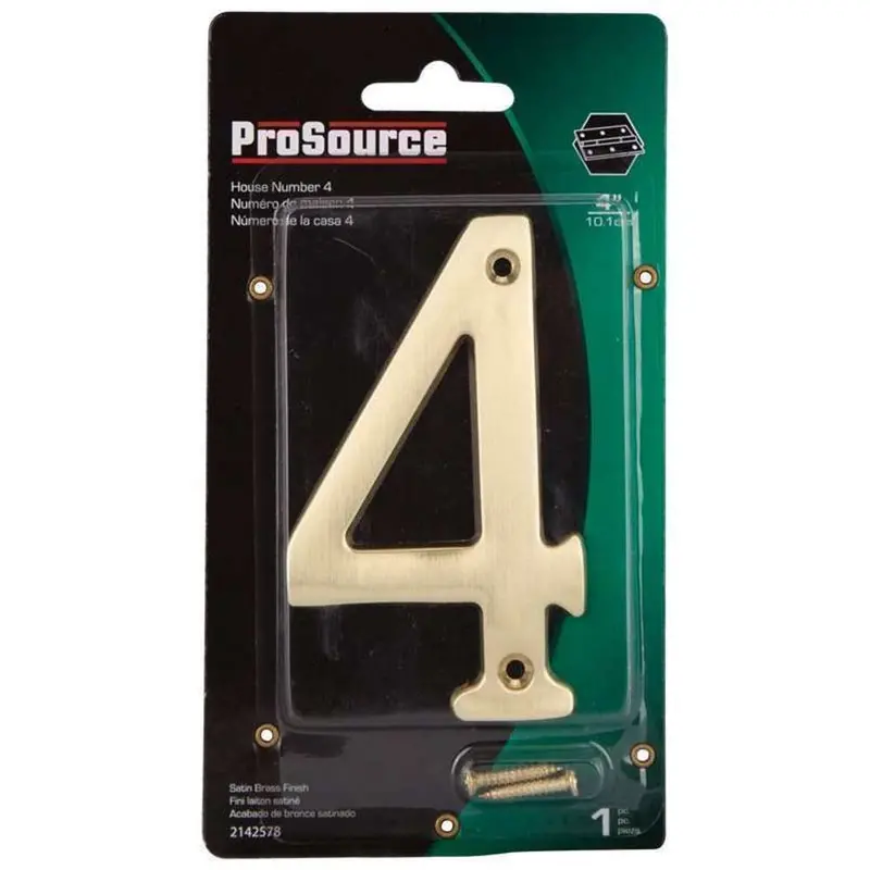 4 Inch Polished Brass House Number '4' – Prosource 1