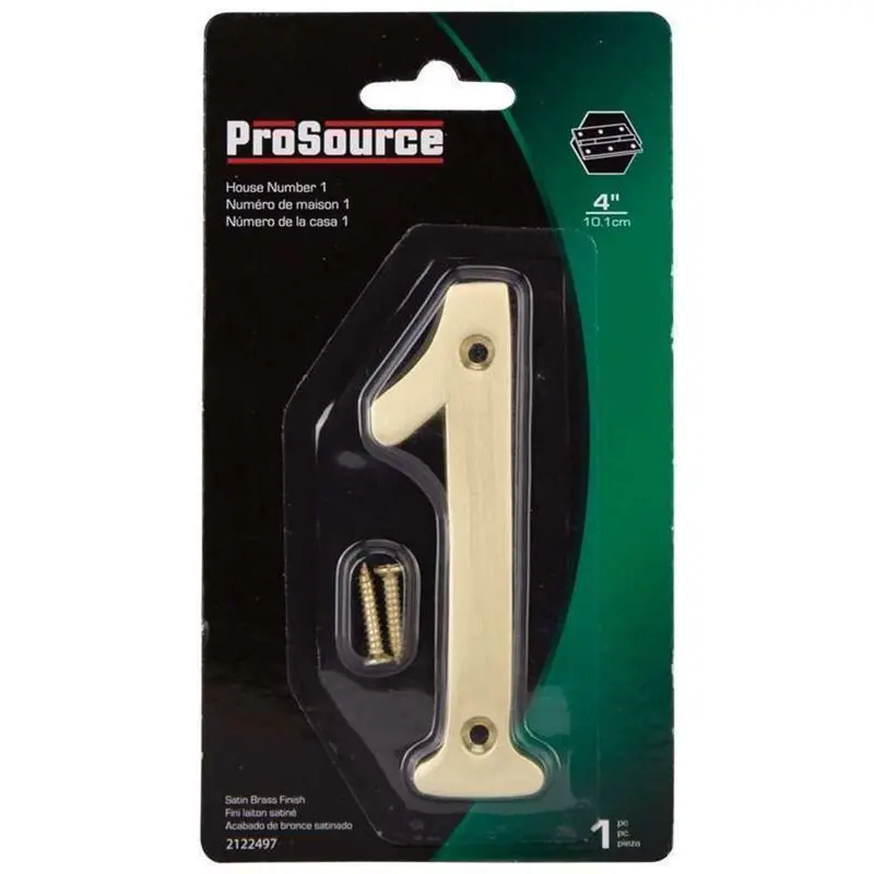 4 Inch Satin Brass House Number '1' – Prosource 1