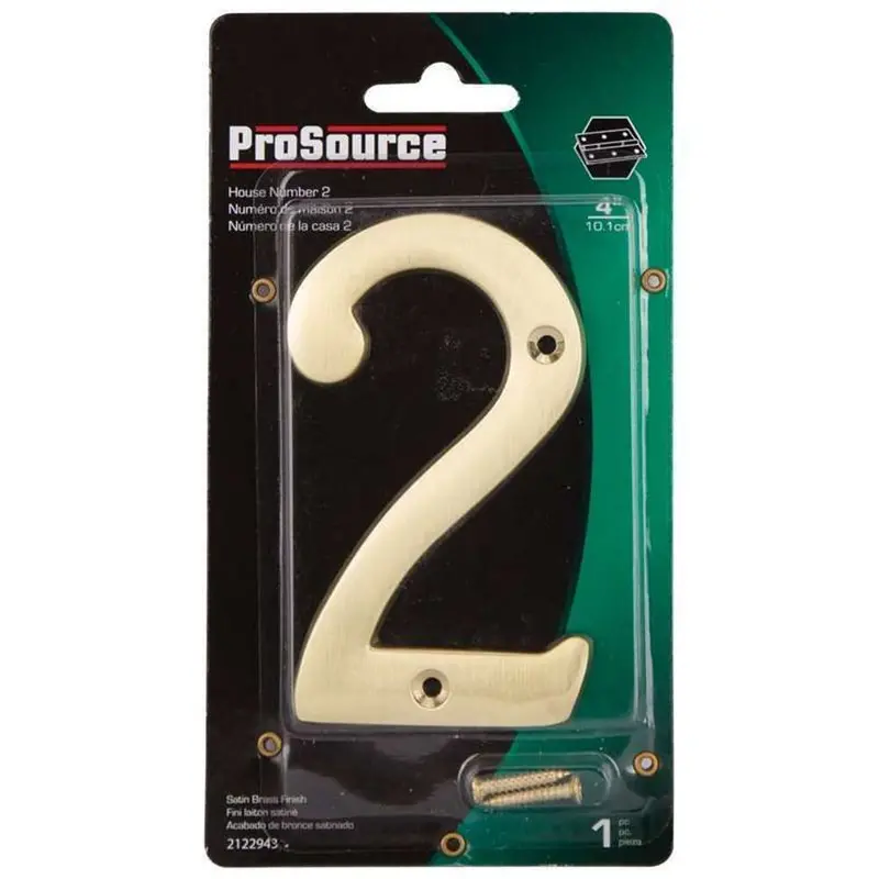 4 Inch Satin Brass House Number '2' – Prosource 1