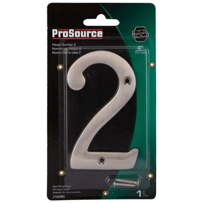 4 Inch Satin Nickel House Number '2' – Prosource 1
