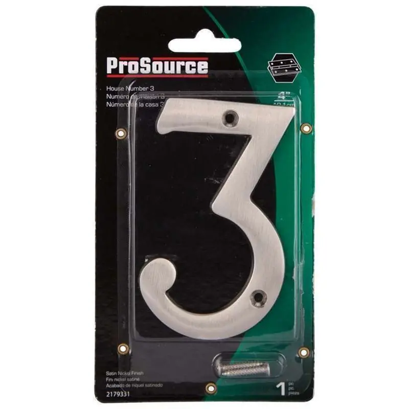 4 Inch Satin Nickel House Number '3' – Prosource 1