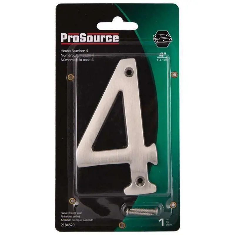 4 Inch Satin Nickel House Number '4' – Prosource 1