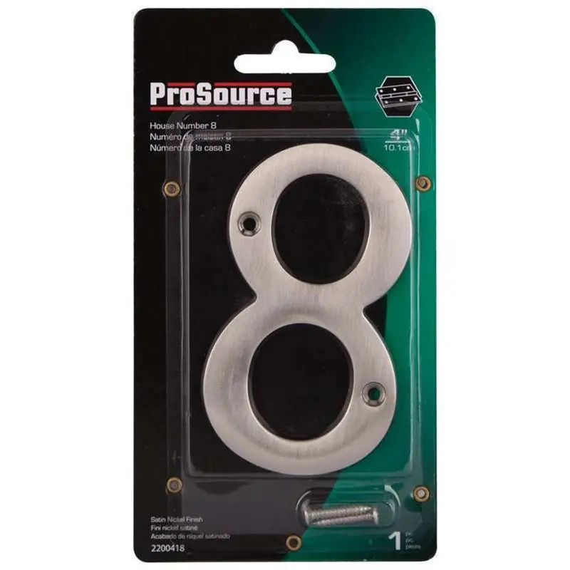 4 Inch Satin Nickel House Number '8' – Prosource 1