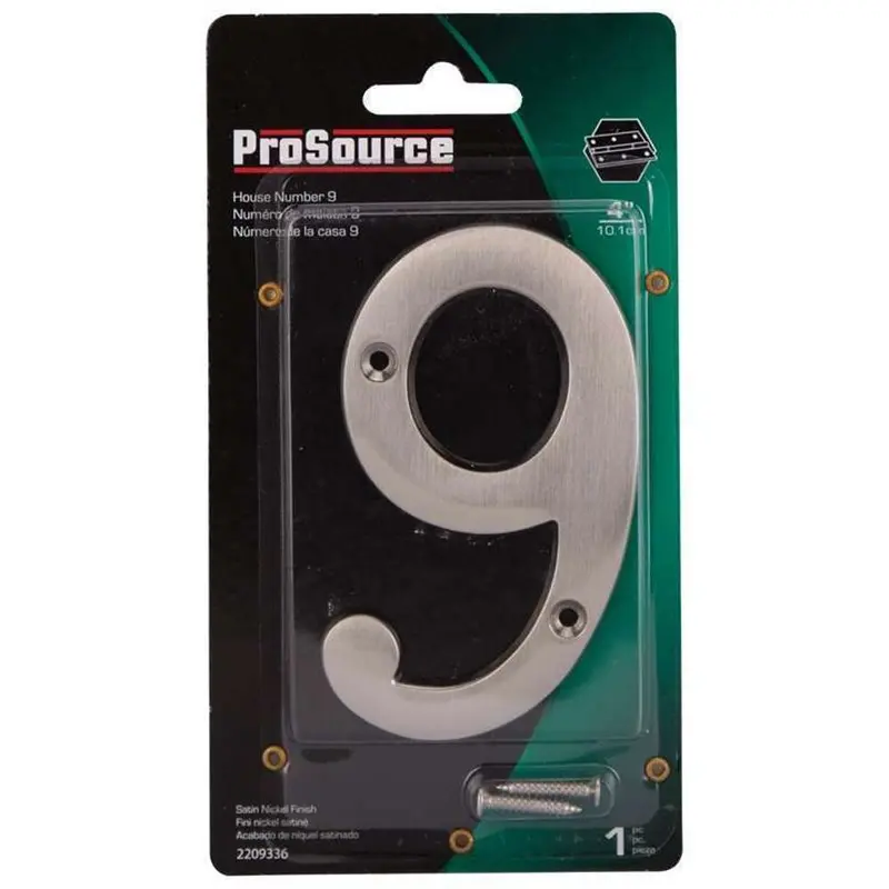 4 Inch Satin Nickel House Number '9' – Prosource 1