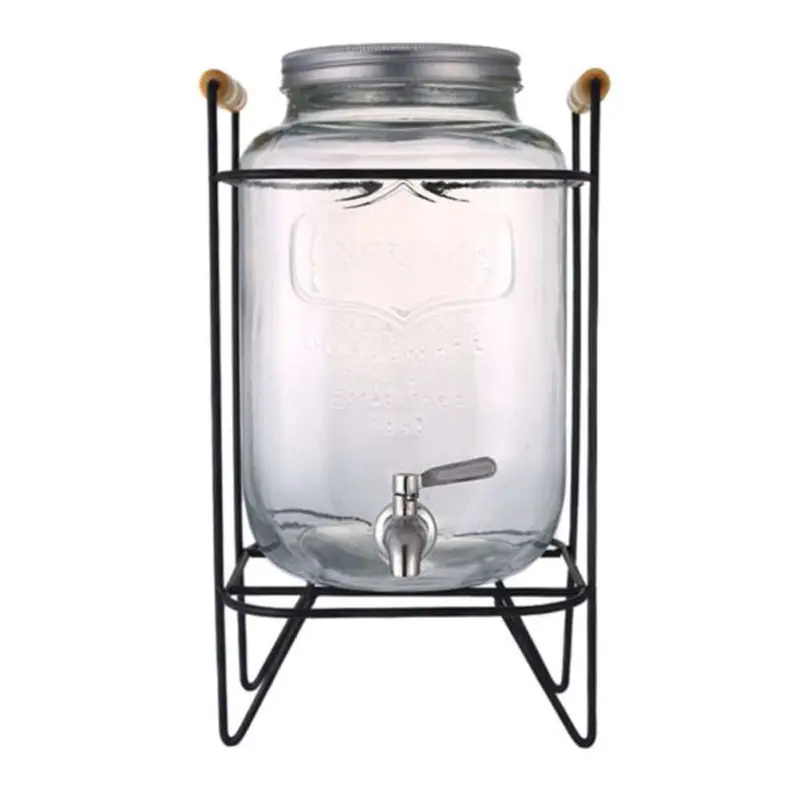 4-Liter Glass Beverage Dispenser With Stable Stand 1