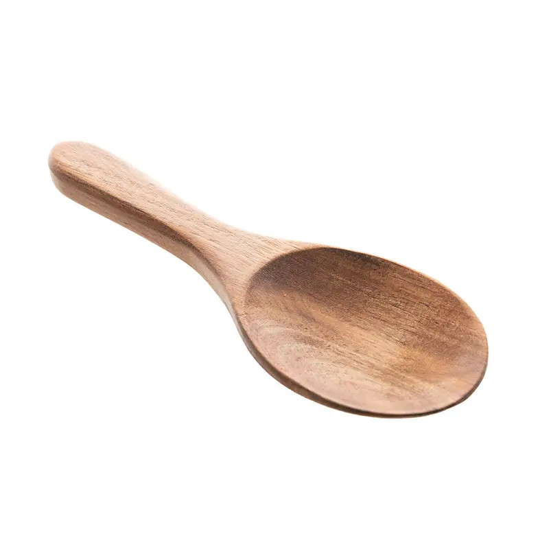 Acacia Wood Rice Serving Spoon – 18 Cm Natural Grain Finish 1
