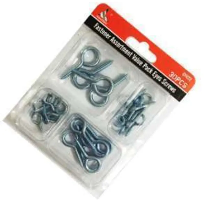 Accord Assorted Screw Eyes Set – 30 Pieces 1