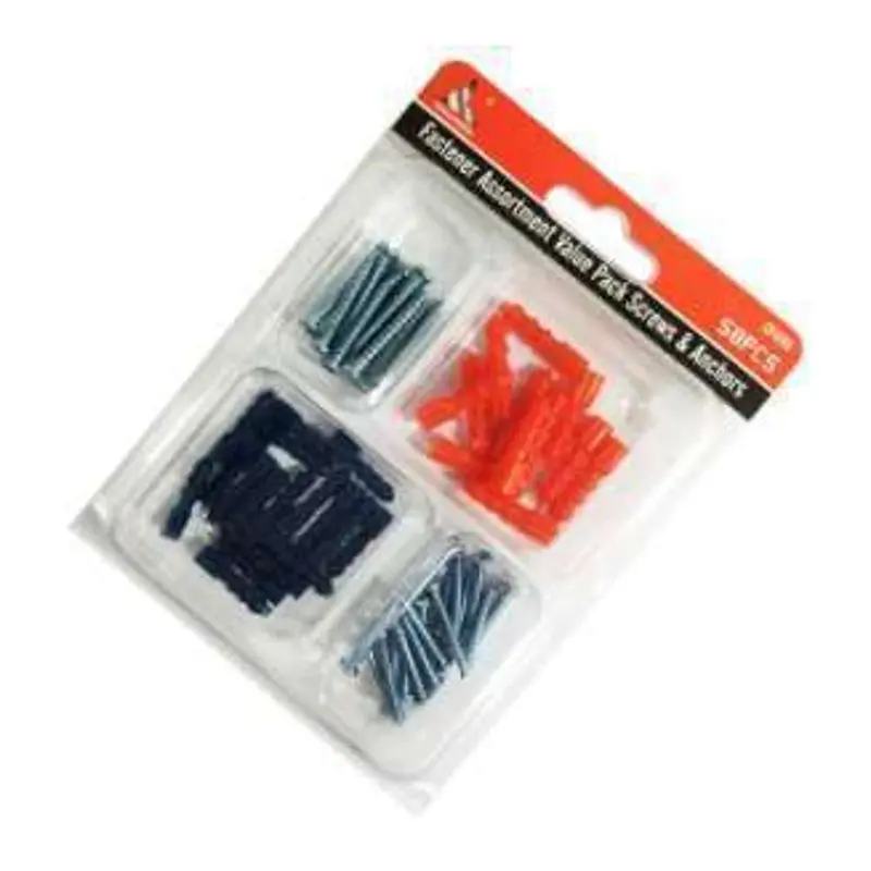 Accord Assorted Screws And Wall Anchors Kit – 58 Pieces 1