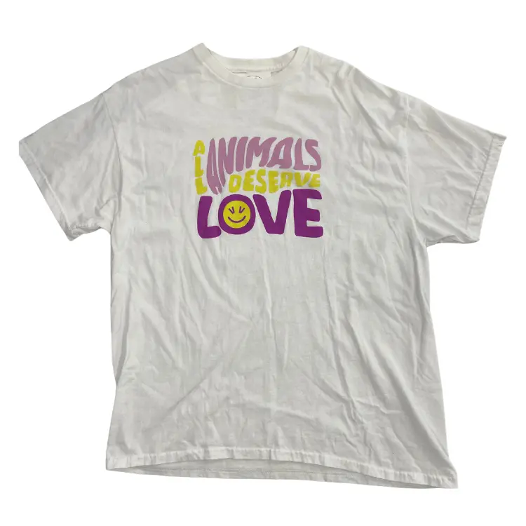 'All Animals Deserve Love' Collaboration Tee – Peace People X Squamish Vegan Festival 1