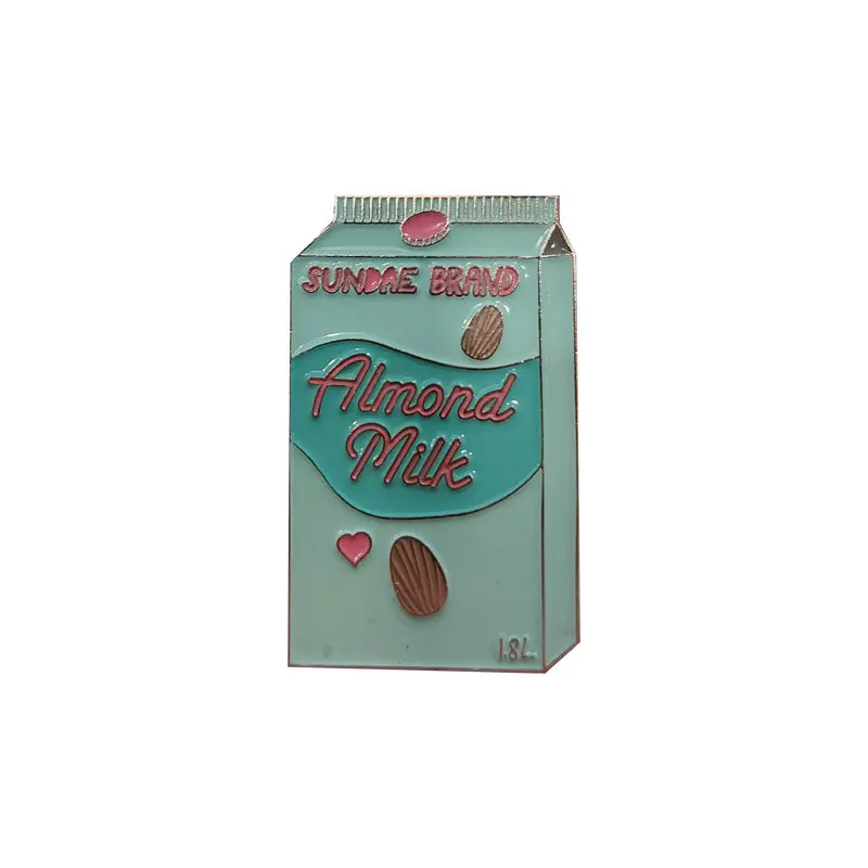 Almond Milk Enamel Pin By Sundae Studios 1