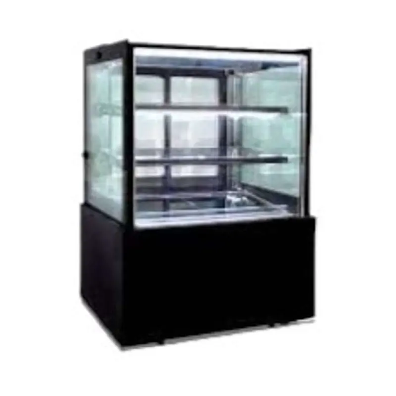 Alpha Commercial Square Cake Display Cabinet – 306L, Black Marble Finish, 900Mm Wide 1
