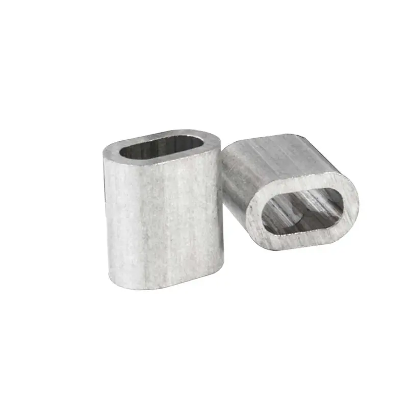 Aluminum Oval Crimp Sleeve For Cable & Wire Rope – M6 Size, 2-Pack 1