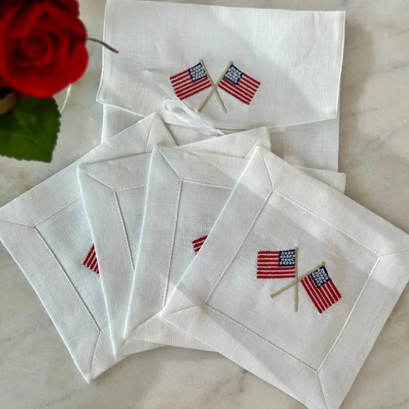 American Flag Pattern Cocktail Napkin Set – Pack Of 24 2