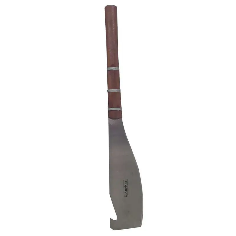 Anchor Hooked Cane Knife With Traditional Wooden Handle 1