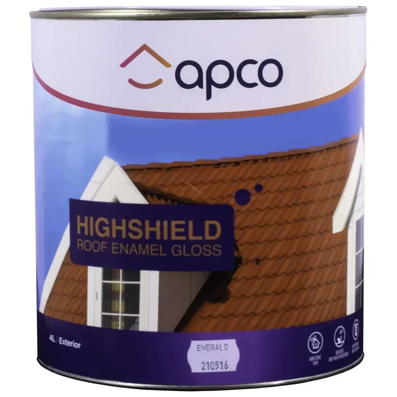 Apco Highshield Gloss Roof Paint – Emerald Green, 4L 1