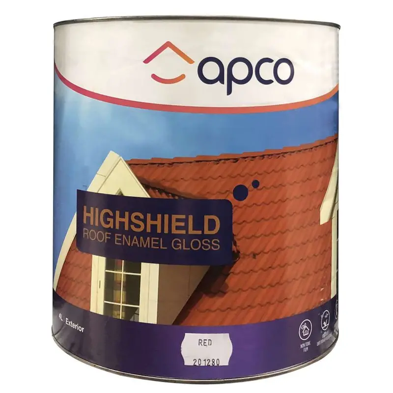 Apco Highshield Roof Gloss Enamel – Red, 4L 1