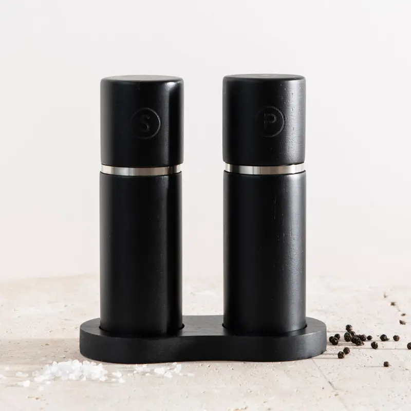 Atlas Black Ceramic Salt And Pepper Mill Duo – 18 × 16Cm 1