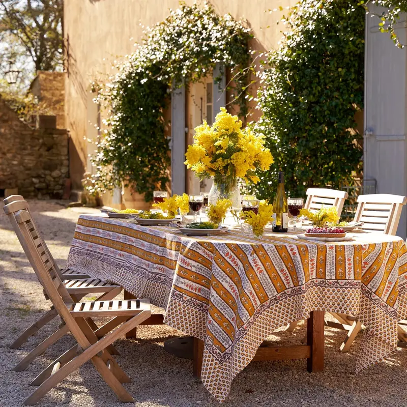 Avignon Collection: Dijon And Blue Dining Accents 1