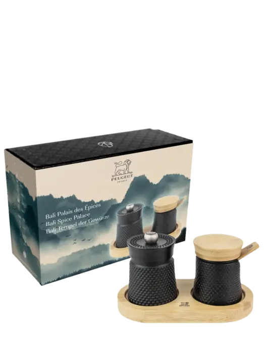 Bali Cast Iron Pepper Grinder Paired With Matching Salt Cellar 1