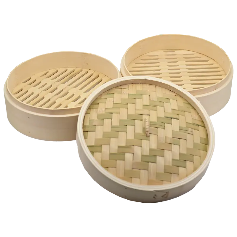 Bamboo Steaming Basket With Lid – 10" Diameter, Traditional Japanese Style 1