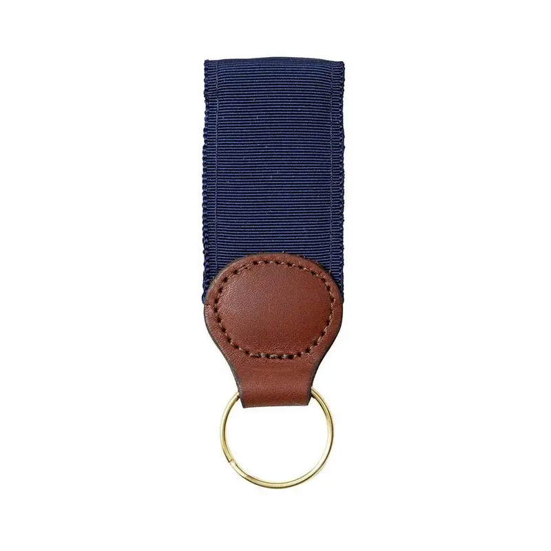 Barrons-Hunter Navy Grosgrain Ribbon Key Fob 1