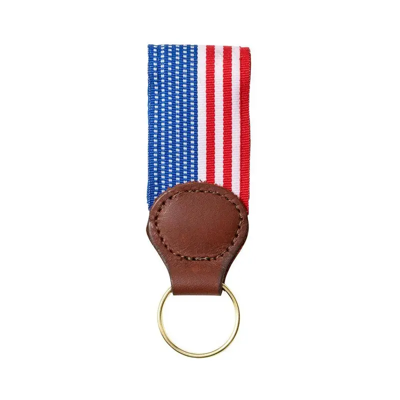 Barrons-Hunter Patriotic Flag Pattern Grosgrain Key Fob 1