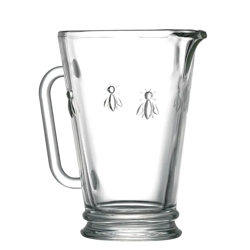 Bee Collection Ecru Glass Pitcher 1
