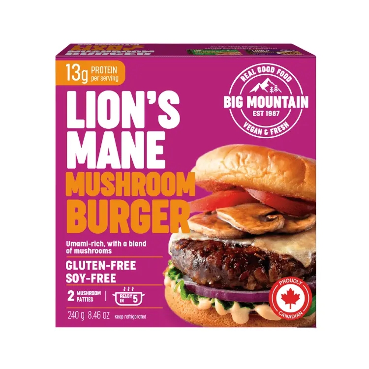 Big Mountain Foods Lion’S Mane Mushroom Burger Patty (240G) 1