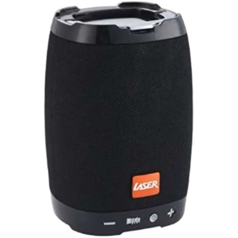 Black Laser Bluetooth Speaker Featuring Adjustable Phone Mount 1