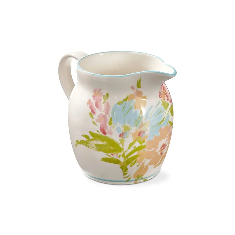 Bloom & Blossom Large Multi-Tone Earthenware Pitcher – Spring Collection 1