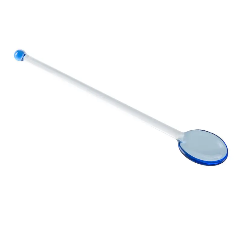 Blue And Clear Glass Bar Spoon 1