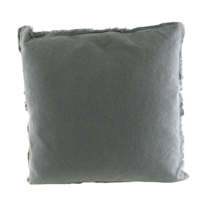 Blue Fringed Decorative Cushion – 50X50 Cm 1