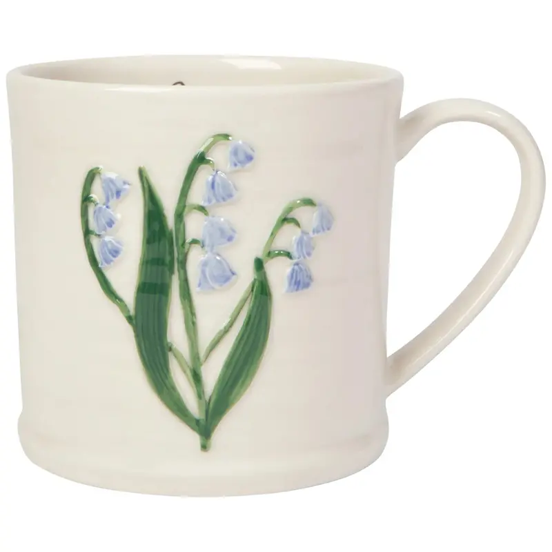 Bluebell-Embossed Stoneware Mug 1