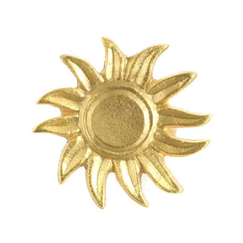 Brass Sun Napkin Ring – Handcrafted Metallic Table Accessory 1