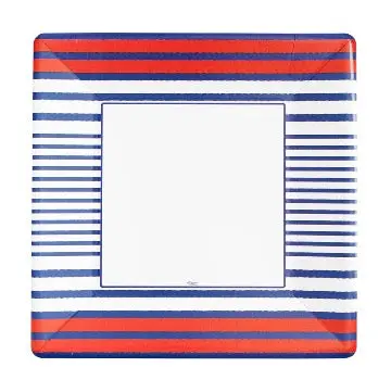 Breton Square Paper Dinner Plate – Elegant Disposable Servingware 1