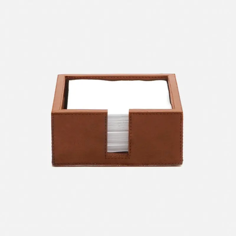 Bristol Tobacco Leather Cocktail Napkin Stand 1
