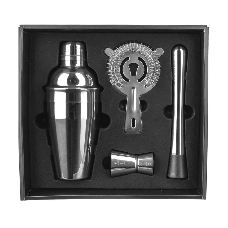 Brushed Stainless Steel Bartender’S Kit 1