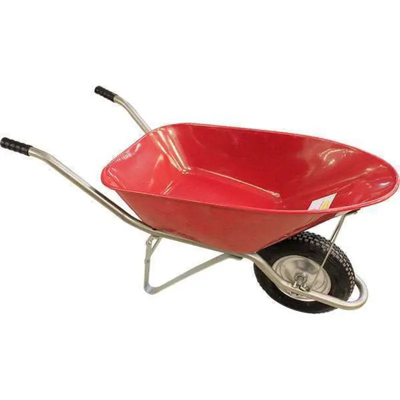 Bullbarrow Heavy-Duty Contractors Wheelbarrow – Steel Tray & Pneumatic Tyres 1