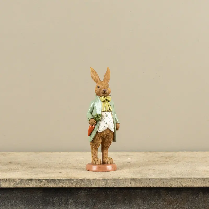 Bunny With Carrot Resin Figurine – 9.5-Inch Whimsical Decor Piece 1