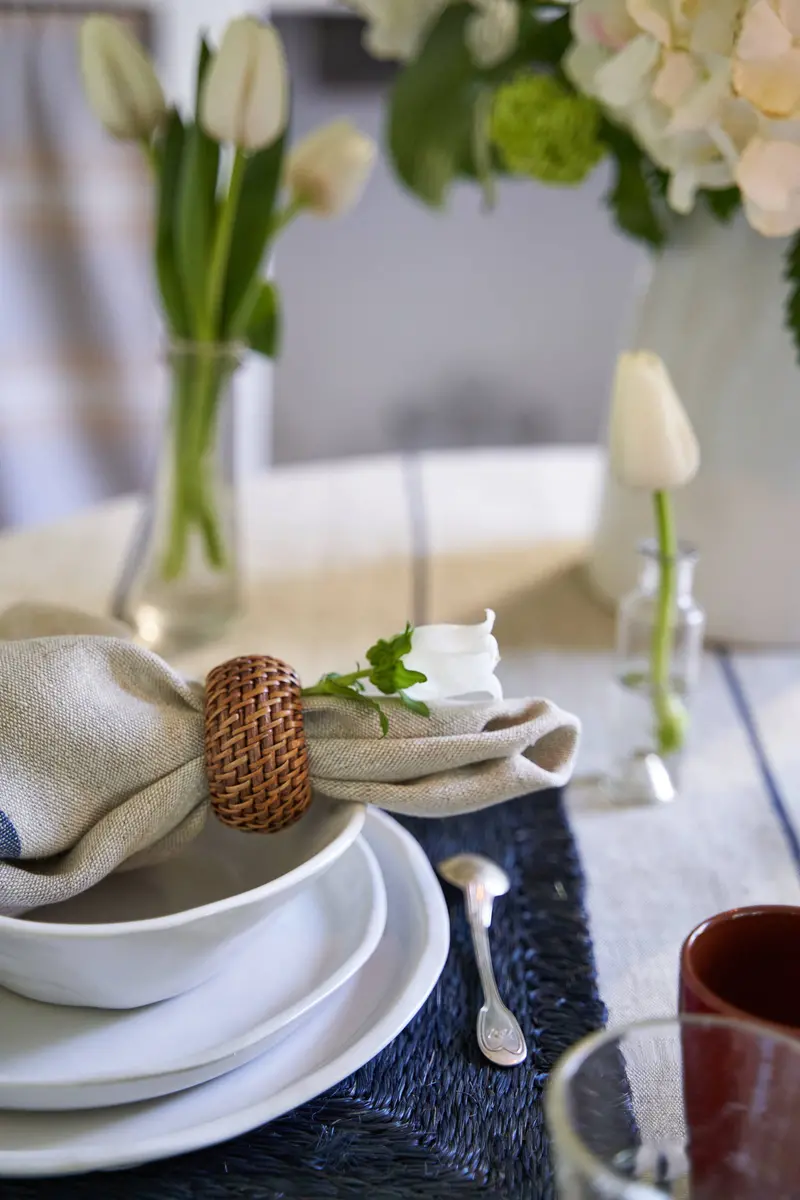 Caravan Home Eclipse Natural Wood Napkin Rings – Set Of 4 1