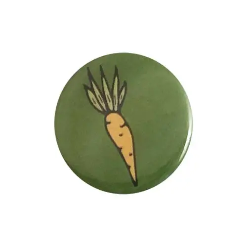 'Carrot' Vegan Awareness Button – Clearance Sale Item 1