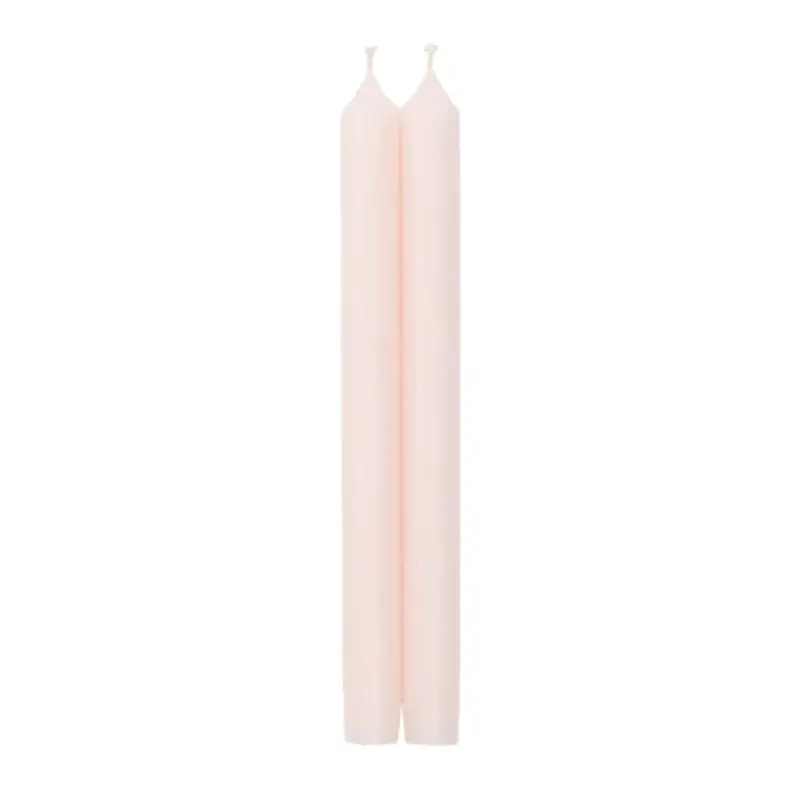 Caspari Crown Duet Candle – 10-Inch Petal Pink 1