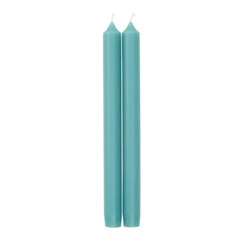 Caspari Crown Duet Candle – 10-Inch Turquoise 1