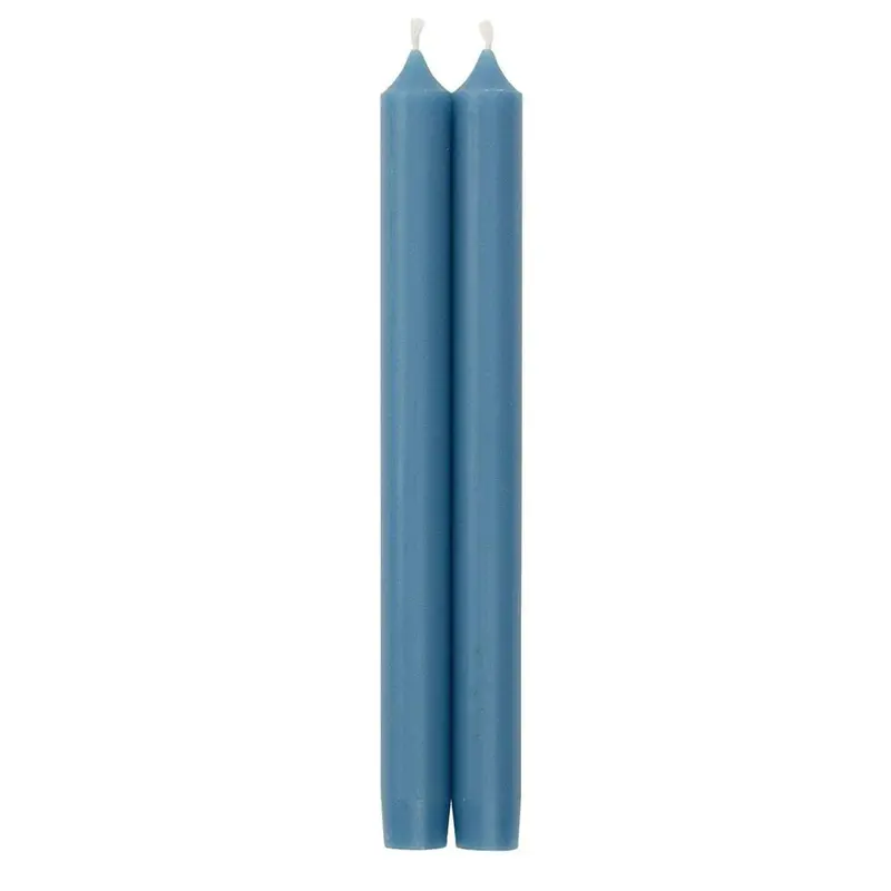 Caspari Crown Duet Candle – 12-Inch Parisian Blue 1