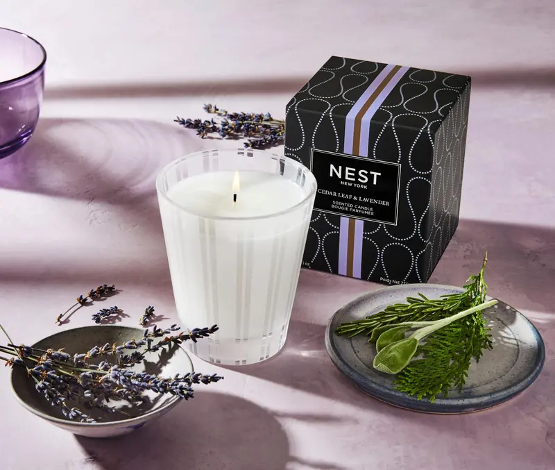 Cedar Leaf & Lavender Scented Candle – Nest Collection 1